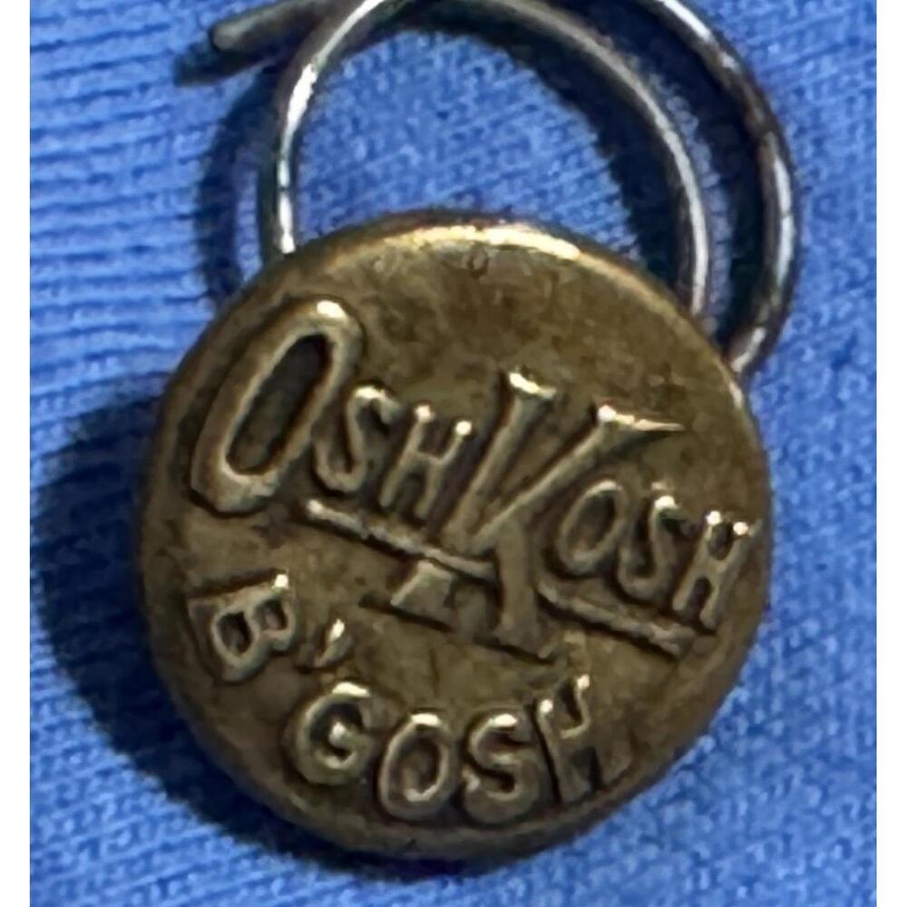 Antique OSHKOSH B'GOSH Antique Overalls Wobble Shank Brass Button